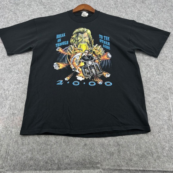 Jerzees Other - Vintage Jerzees Sturgis Tour 2000 T-Shirt Mens L Black Motorcycle Rally Graphic